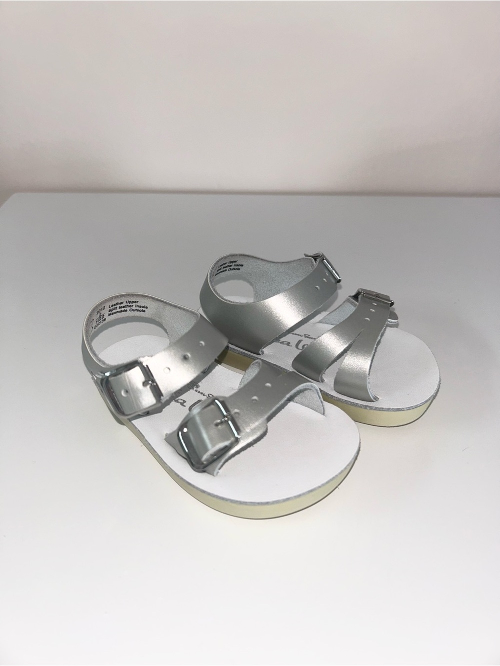 Baby Walker Metallic Silver Buckle Sandals